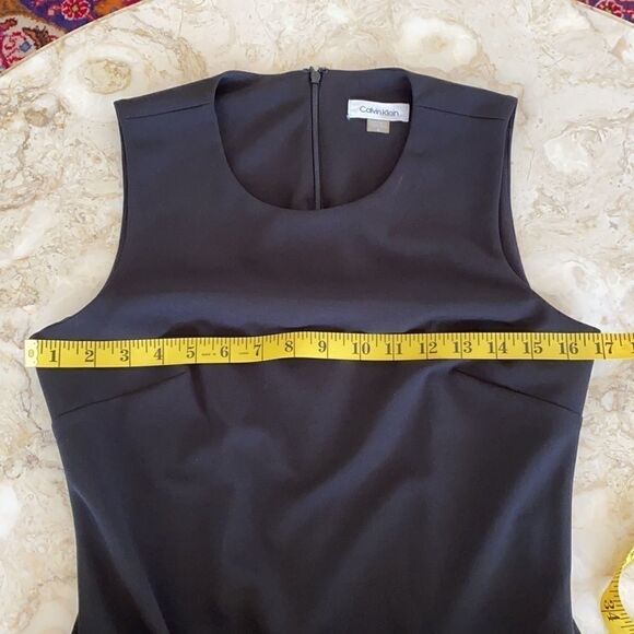 Calvin Klein LBD Sleeveless Ruffled Sheath Dress - Picture 12 of 14